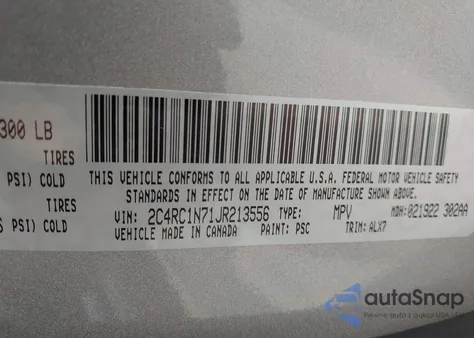 2018 Chrysler Pacifica Hybrid Limited z USA, uszkodzony, nr VIN 2C4RC1N71JR213556